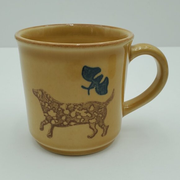 Pfaltzgraff America Mugs Dog Rooster Ostrich Partridge Stencil Mugs AFAM Stamp - Picture 7 of 9